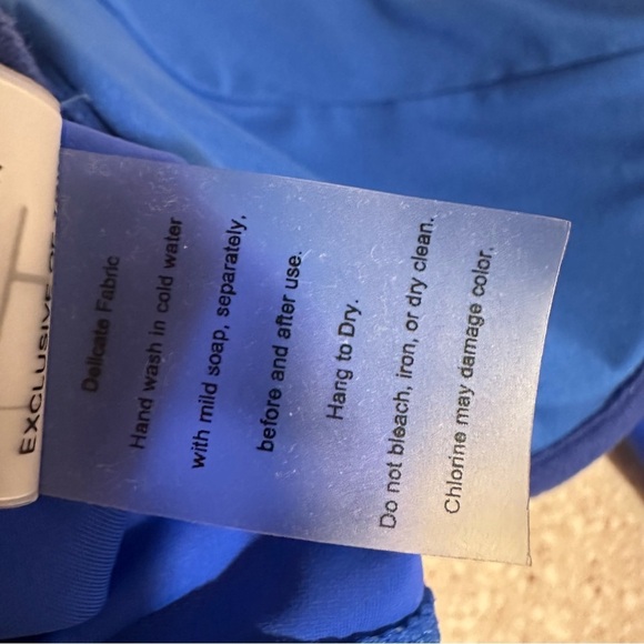 3x25* H2OH Swim Bikini “Posh” Top Electric Blue, Padded, Tie Back Adj. Straps XL - Picture 7 of 14